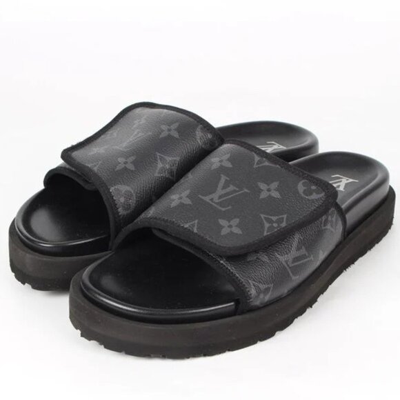 Authentic Louis Vuitton Miami Mule Eclipse Slippers Size 10 - Picture 1 of 5